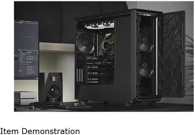 Alt view image 11 of 15 - Fractal Design Meshify 2 XL Black ATX Flexible Light Tinted Tempered Glass Window Full Tower Computer Case