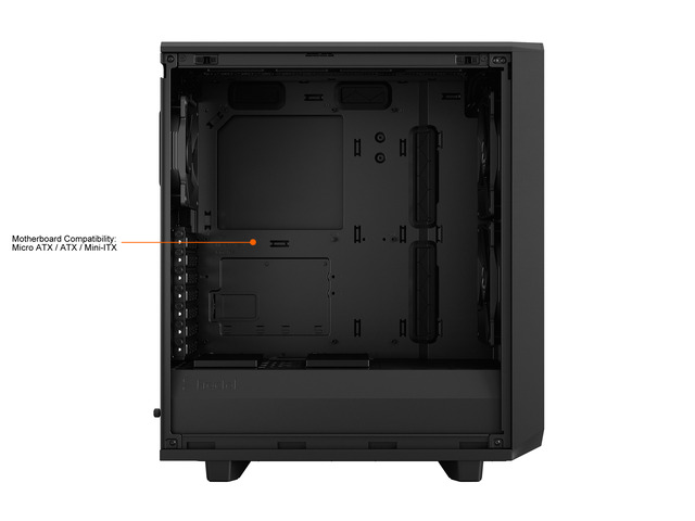 thumbnail image 2 of Fractal Design Meshify 2 Black ATX Flexible Mid Tower Computer Case – Steel, USB/Audio Ports, FD-C-MES2A-01 2 of 6