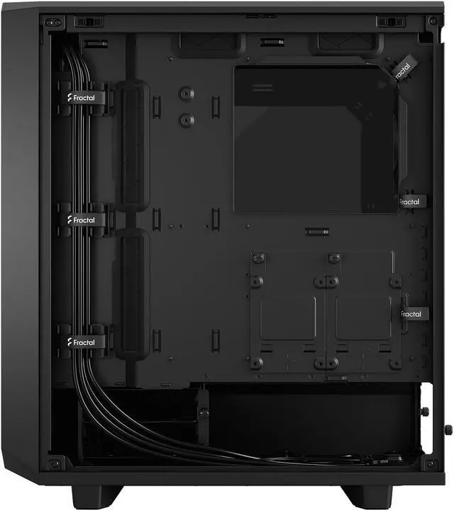 Alt view image 6 of 18 - Fractal Design Meshify 2 Compact Black ATX Flexible High-Airflow Dark Tinted Tempered Glass Window Mid Tower Computer Case