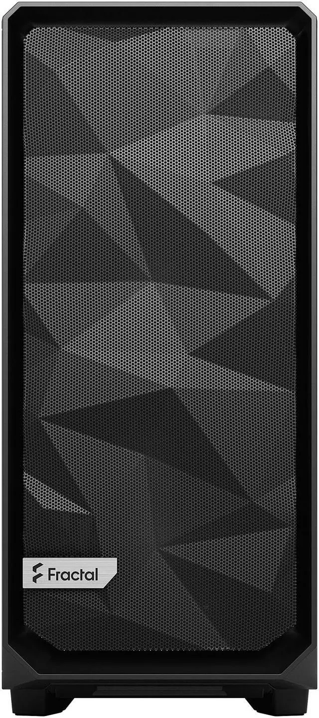 Alt view image 3 of 18 - Fractal Design Meshify 2 Compact Black ATX Flexible High-Airflow Light Tinted Tempered Glass Window Mid Tower Computer Case