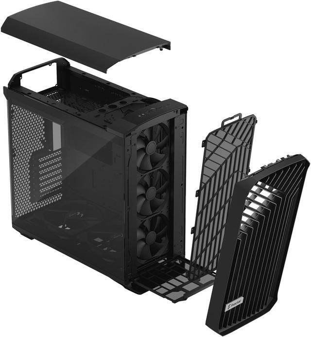 Alt view image 16 of 20 - Fractal Design Torrent Black E-ATX Tempered Glass Window High-Airflow Mid Tower Computer Case