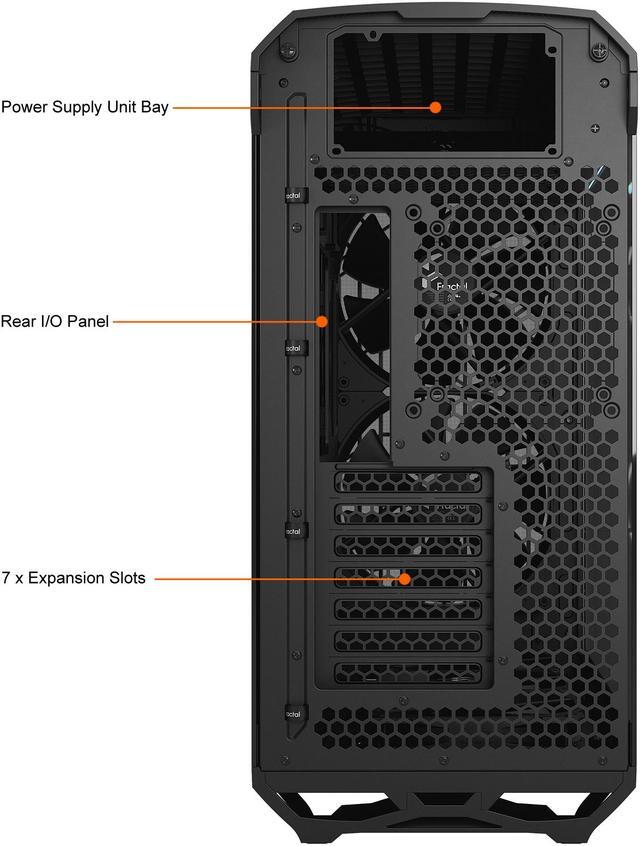 Alt view image 21 of 20 - Fractal Design Torrent Black E-ATX Tempered Glass Window High-Airflow Mid Tower Computer Case