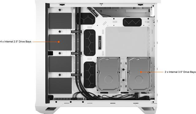Alt view image 12 of 20 - Fractal Design Torrent White E-ATX Tempered Glass Window High-Airflow Mid Tower Computer Case