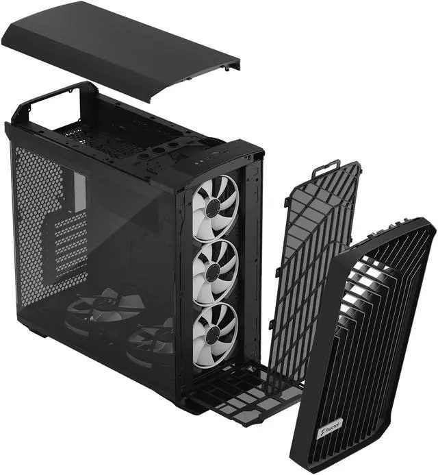 Alt view image 16 of 20 - Fractal Design Torrent RGB Black E-ATX Tempered Glass Window High-Airflow Mid Tower Computer Case