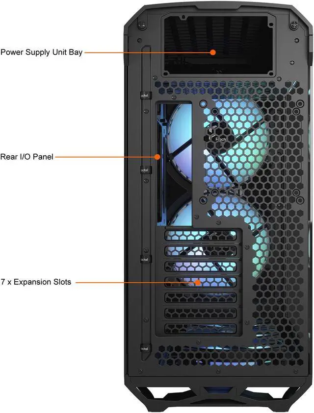 Alt view image 21 of 20 - Fractal Design Torrent RGB Black E-ATX Tempered Glass Window High-Airflow Mid Tower Computer Case