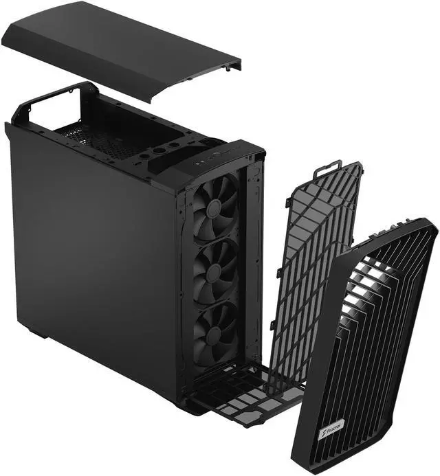 Alt view image 16 of 20 - Fractal Design Torrent E-ATX Black Solid High-Airflow Mid Tower Computer Case