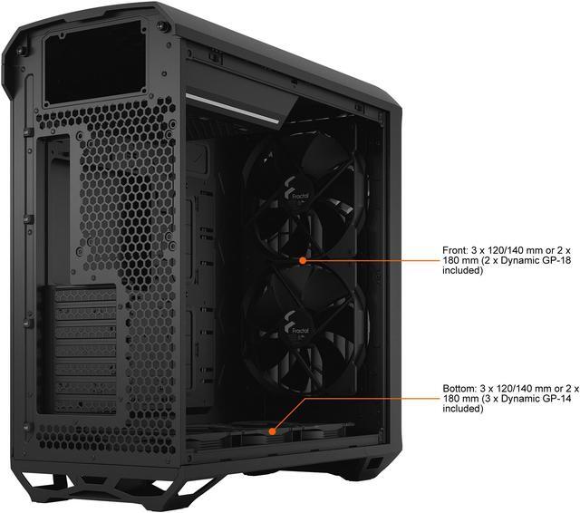 Alt view image 18 of 20 - Fractal Design Torrent E-ATX Black Solid High-Airflow Mid Tower Computer Case