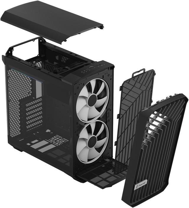 Alt view image 15 of 20 - Fractal Design Torrent Compact RGB Black TG Light Tempered Glass High-Airflow ATX Computer Case