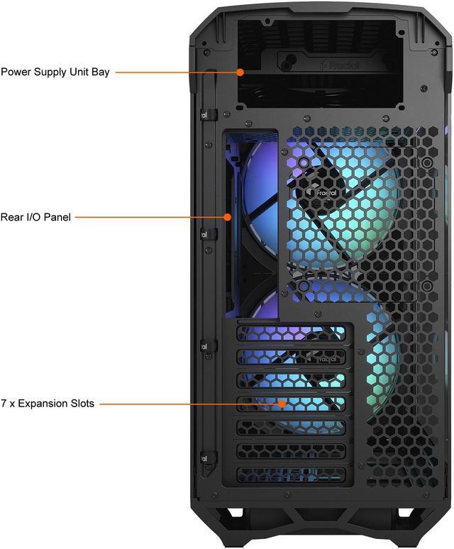 Alt view image 21 of 20 - Fractal Design Torrent Compact RGB Black TG Light Tempered Glass High-Airflow ATX Computer Case