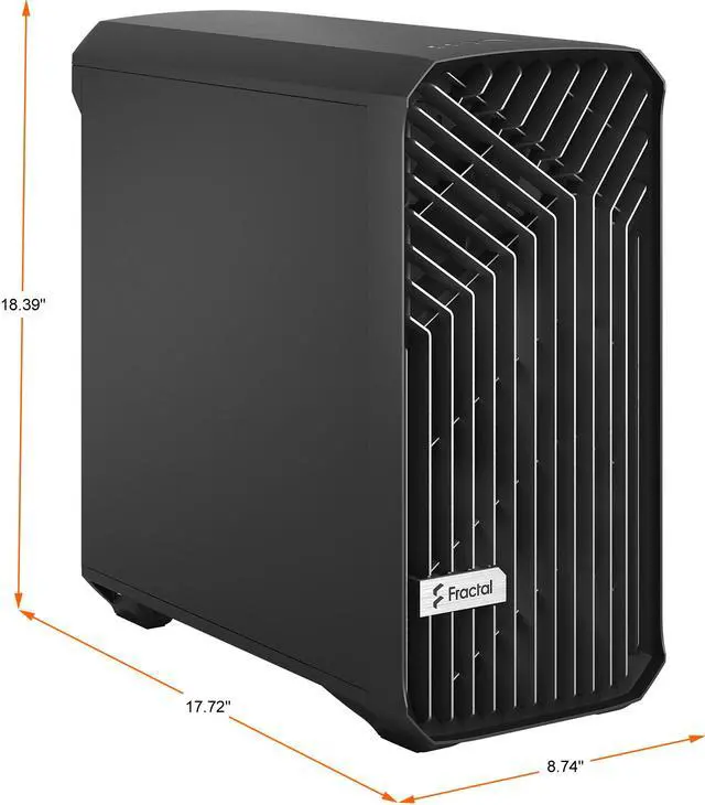Alt view image 11 of 20 - Fractal Design Torrent Compact Black Steel ATX Mid Tower Computer Case ATX Power Supply