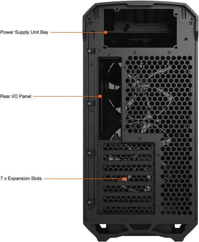 Alt view image 20 of 20 - Fractal Design Torrent Compact Black Steel ATX Mid Tower Computer Case ATX Power Supply