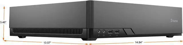 Alt view image 2 of 13 - Fractal Design Node 202 Black Mini-ITX Slim Profile Compact Small Form Factor Computer Case with PCIE 3.0 Riser Card and Anode SFX Bronze 450w PSU