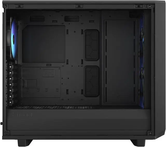 Alt view image 9 of 13 - Fractal Design Meshify 2 Lite RGB Black ATX Flexible Light Tinted Tempered Glass Window Mid Tower Computer Case