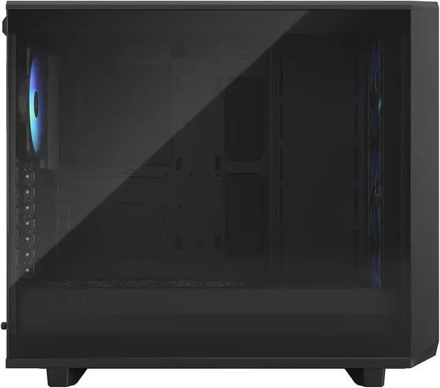 Alt view image 8 of 13 - Fractal Design Meshify 2 Lite RGB Black ATX Flexible Light Tinted Tempered Glass Window Mid Tower Computer Case