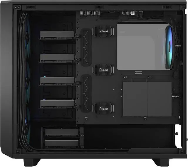 Alt view image 7 of 13 - Fractal Design Meshify 2 RGB Black TG Light Tinted Tempered Glass Window ATX Mid Tower Computer Case