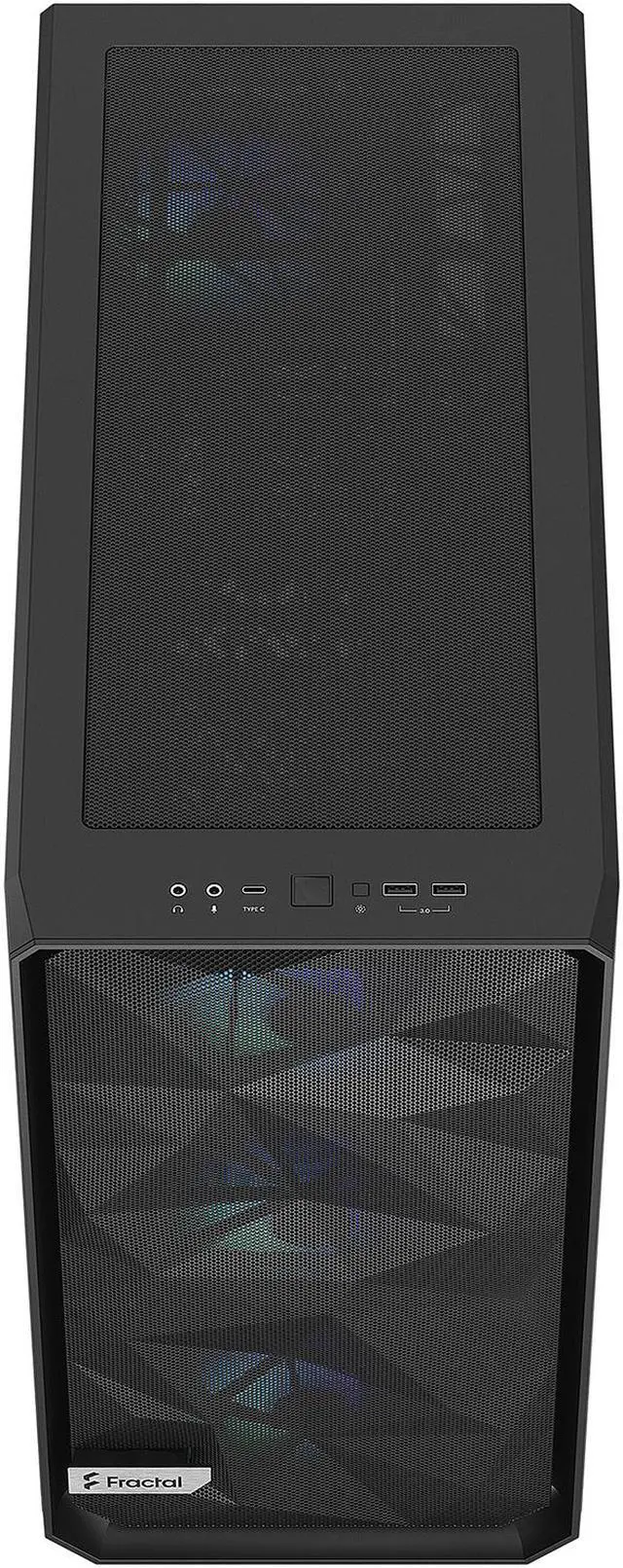 Alt view image 4 of 13 - Fractal Design Meshify 2 RGB Black TG Light Tinted Tempered Glass Window ATX Mid Tower Computer Case