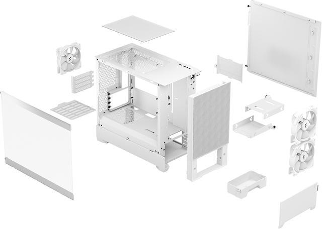 Alt view image 5 of 12 - Fractal Design Pop Mini Air RGB White TG mATX High-Airflow Clear Tempered Glass Window Tower Computer Case