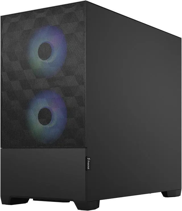 Alt view image 10 of 12 - Fractal Design Pop Mini Air RGB Black TG mATX High-Airflow Clear Tempered Glass Window Tower Computer Case