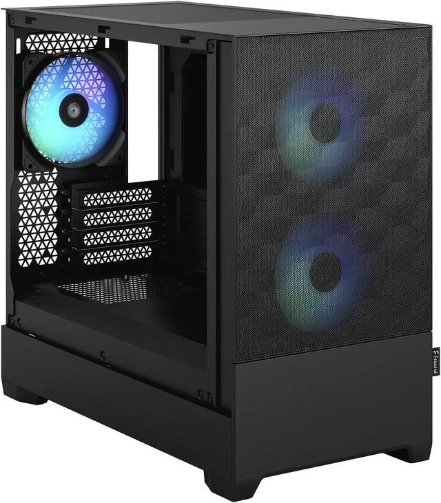 Alt view image 12 of 12 - Fractal Design Pop Mini Air RGB Black TG mATX High-Airflow Clear Tempered Glass Window Tower Computer Case