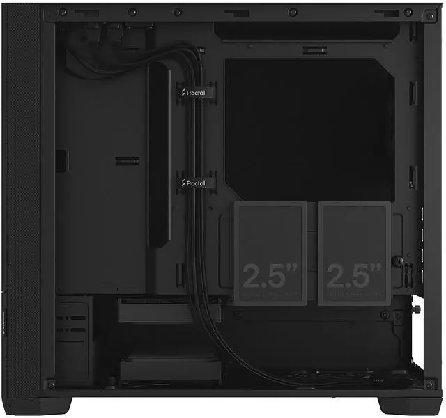 Alt view image 10 of 12 - Fractal Design Pop Mini Silent Black mATX Sound Damped Solid Panel Tower Computer Case