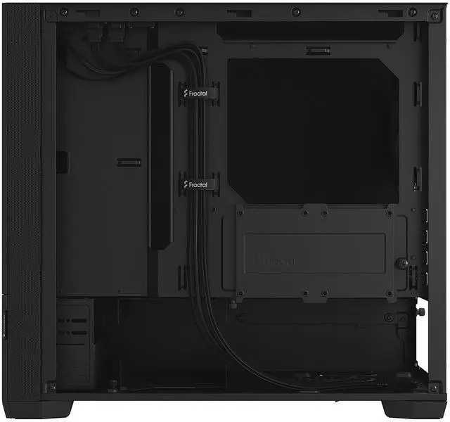 Alt view image 9 of 12 - Fractal Design Pop Mini Silent Black mATX Sound Damped Solid Panel Tower Computer Case