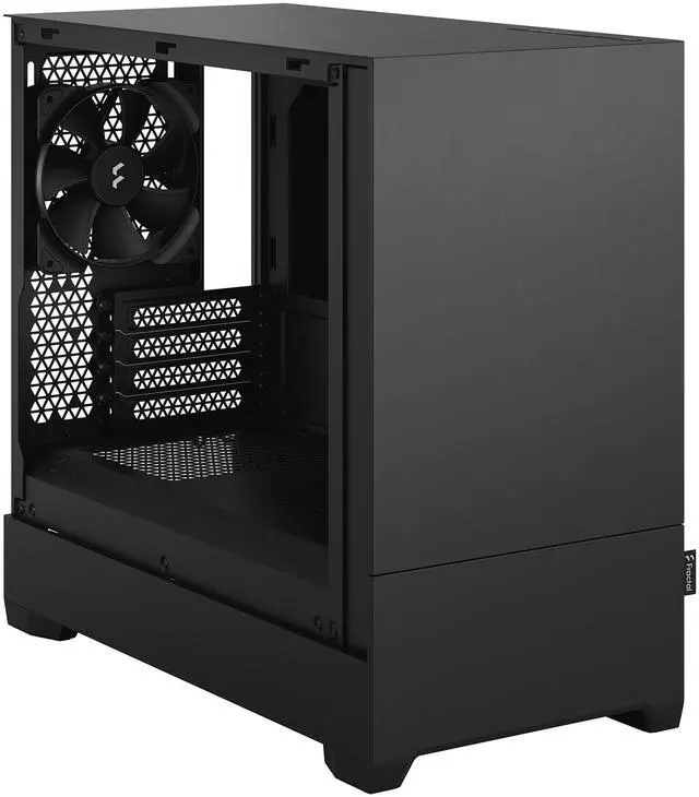 Alt view image 7 of 12 - Fractal Design Pop Mini Silent Black mATX Sound Damped Solid Panel Tower Computer Case