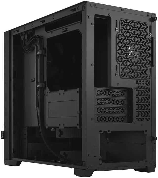Alt view image 12 of 12 - Fractal Design Pop Mini Silent Black mATX Sound Damped Solid Panel Tower Computer Case