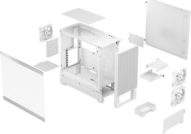 Alt view image 5 of 12 - Fractal Design Pop Air RGB White TG ATX High-Airflow Clear Tempered Glass Window Mid Tower Computer Case