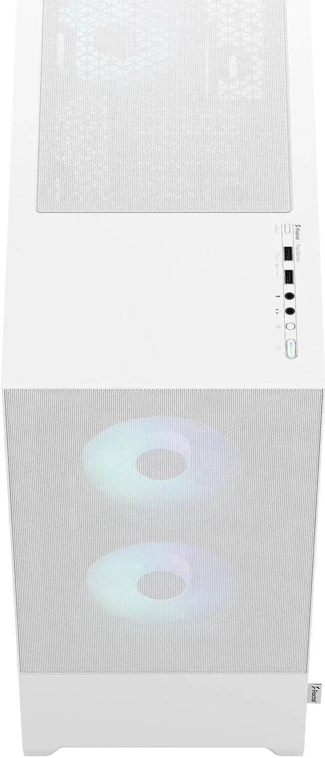 Alt view image 12 of 12 - Fractal Design Pop Air RGB White TG ATX High-Airflow Clear Tempered Glass Window Mid Tower Computer Case