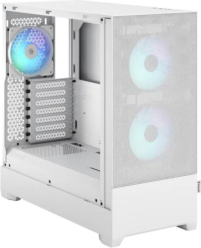Alt view image 13 of 12 - Fractal Design Pop Air RGB White TG ATX High-Airflow Clear Tempered Glass Window Mid Tower Computer Case