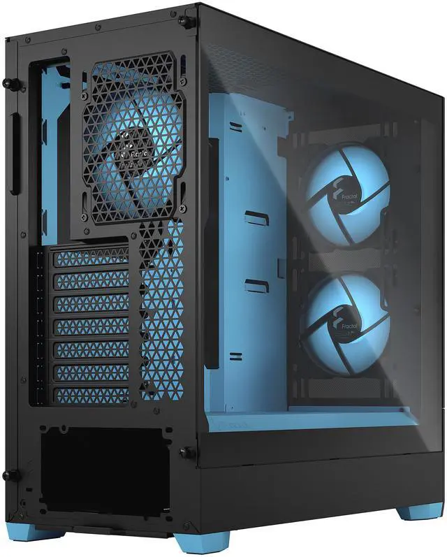 Alt view image 11 of 12 - Fractal Design Pop Air RGB Black Cyan Core TG ATX High-Airflow Clear Tempered Glass Window Mid Tower Computer Case