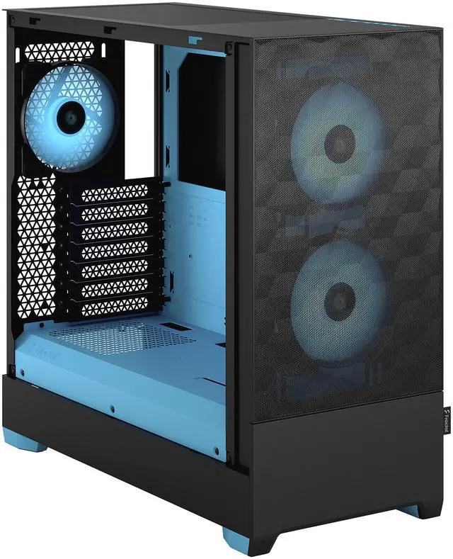 Alt view image 6 of 12 - Fractal Design Pop Air RGB Black Cyan Core TG ATX High-Airflow Clear Tempered Glass Window Mid Tower Computer Case