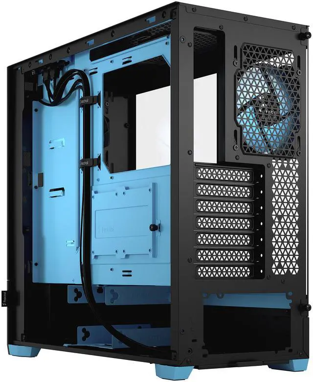 Alt view image 12 of 12 - Fractal Design Pop Air RGB Black Cyan Core TG ATX High-Airflow Clear Tempered Glass Window Mid Tower Computer Case