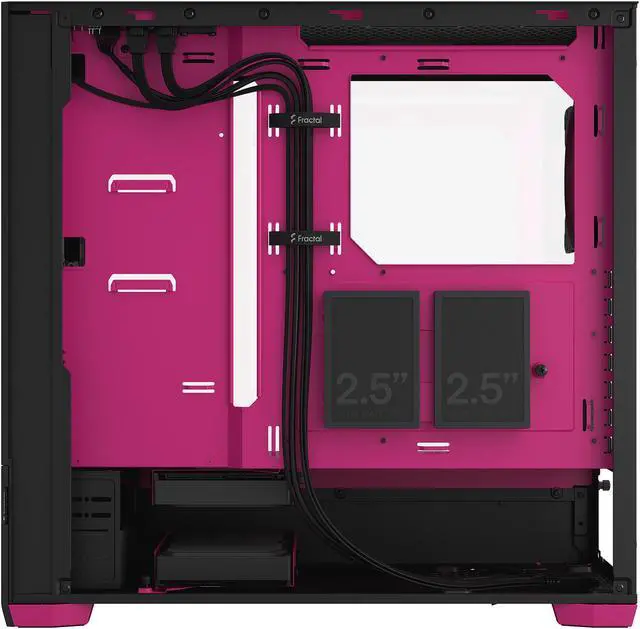 Alt view image 4 of 12 - Fractal Design Pop Air RGB Black Magenta Core TG ATX High-Airflow Clear Tempered Glass Window Mid Tower Computer Case