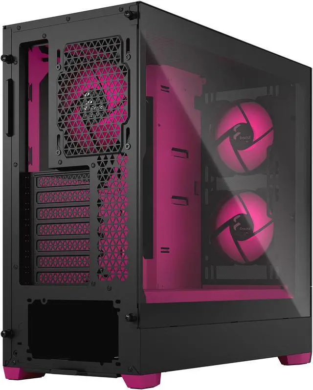 Alt view image 10 of 12 - Fractal Design Pop Air RGB Black Magenta Core TG ATX High-Airflow Clear Tempered Glass Window Mid Tower Computer Case