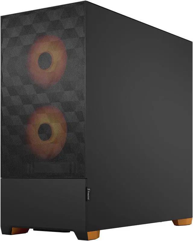 Alt view image 10 of 12 - Fractal Design Pop Air RGB Black Orange Core TG ATX High-Airflow Clear Tempered Glass Window Mid Tower Computer Case