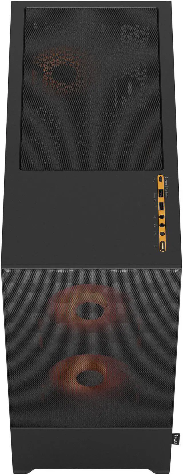 Alt view image 11 of 12 - Fractal Design Pop Air RGB Black Orange Core TG ATX High-Airflow Clear Tempered Glass Window Mid Tower Computer Case
