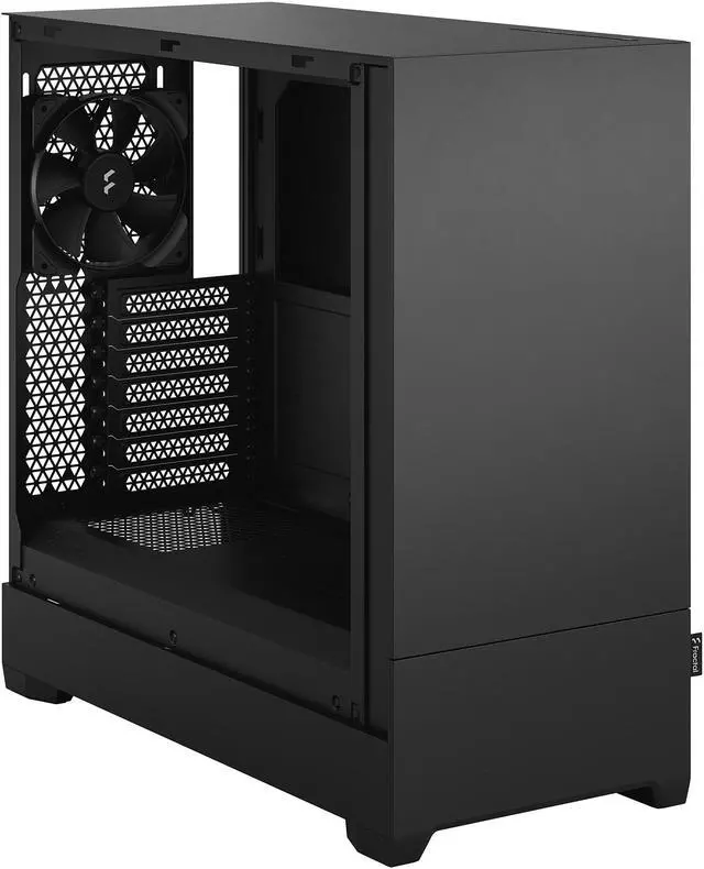 Alt view image 12 of 12 - Fractal Design Pop Silent Black ATX Sound Damped Solid Panel Mid Tower Computer Case