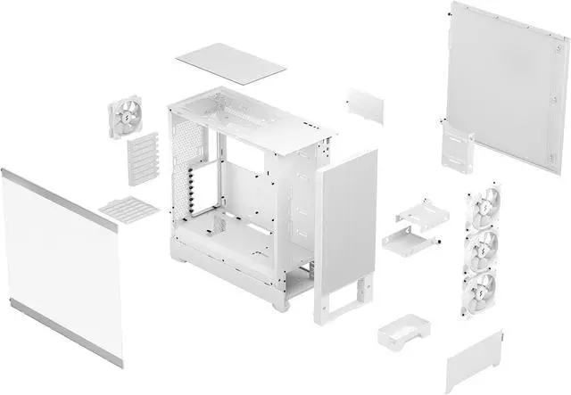 Alt view image 5 of 12 - Fractal Design Pop XL Air RGB White TG ATX High-Airflow Clear Tempered Glass Window Full Tower Computer Case