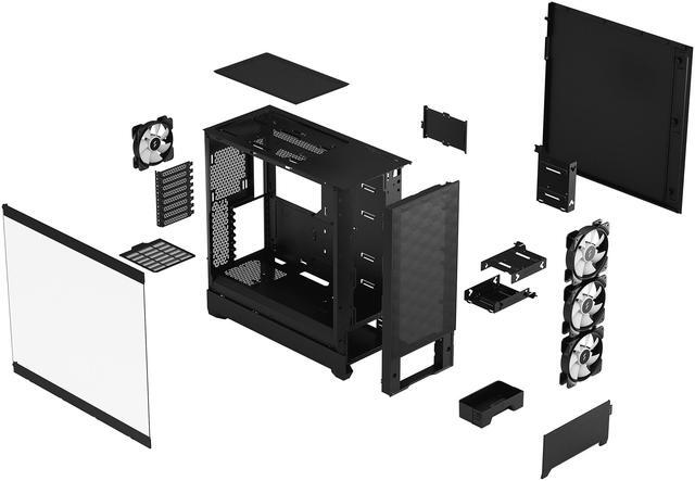Alt view image 13 of 12 - Fractal Design Pop XL Air RGB Black TG ATX High-Airflow Clear Tempered Glass Window Full Tower Computer Case