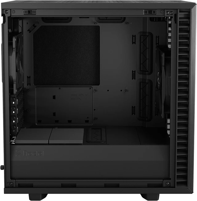 Alt view image 2 of 20 - Fractal Design Define 7 Mini Black Brushed Aluminum/Steel Silent mATX Light Tinted Tempered Glass Window Computer Case