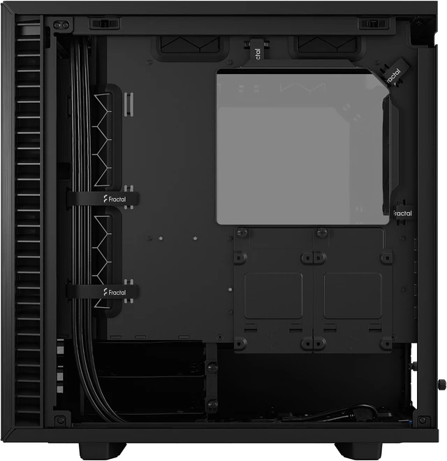 Alt view image 7 of 20 - Fractal Design Define 7 Mini Black Brushed Aluminum/Steel Silent mATX Light Tinted Tempered Glass Window Computer Case