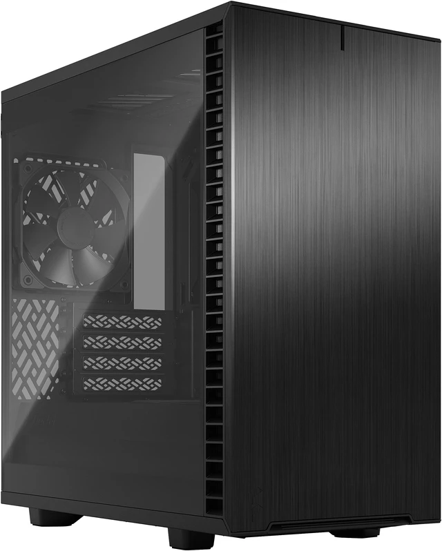 Alt view image 12 of 20 - Fractal Design Define 7 Mini Black Brushed Aluminum/Steel Silent mATX Light Tinted Tempered Glass Window Computer Case