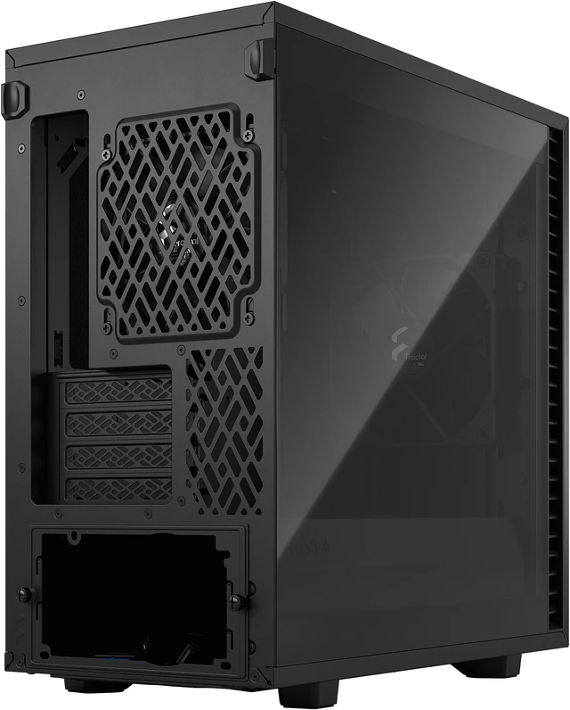 Alt view image 13 of 20 - Fractal Design Define 7 Mini Black Brushed Aluminum/Steel Silent mATX Light Tinted Tempered Glass Window Computer Case