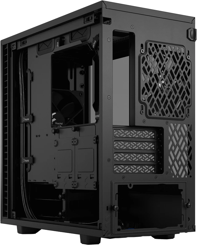 Alt view image 18 of 20 - Fractal Design Define 7 Mini Black Brushed Aluminum/Steel Silent mATX Light Tinted Tempered Glass Window Computer Case