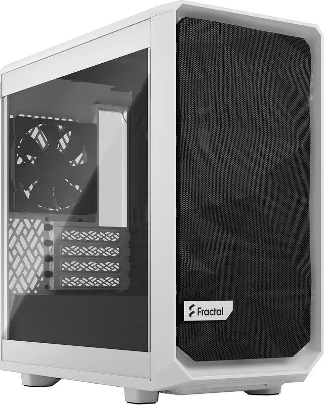 Alt view image 11 of 20 - Fractal Design Meshify 2 Mini White TG mATX High-Airflow Clear Tempered Glass Window Computer Case