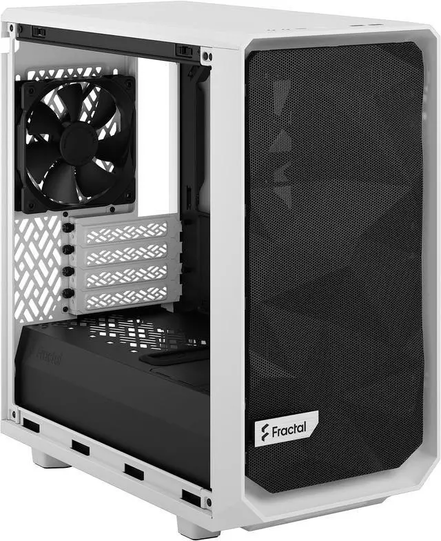 Alt view image 18 of 20 - Fractal Design Meshify 2 Mini White TG mATX High-Airflow Clear Tempered Glass Window Computer Case