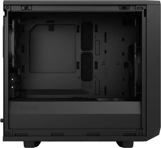 Alt view image 3 of 20 - Fractal Design Meshify 2 Nano Black TG Mini ITX High-Airflow Dark Tinted Tempered Glass Window Computer Case