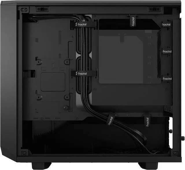 Alt view image 4 of 20 - Fractal Design Meshify 2 Nano Black TG Mini ITX High-Airflow Dark Tinted Tempered Glass Window Computer Case