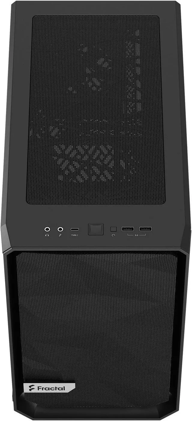 Alt view image 9 of 20 - Fractal Design Meshify 2 Nano Black TG Mini ITX High-Airflow Dark Tinted Tempered Glass Window Computer Case